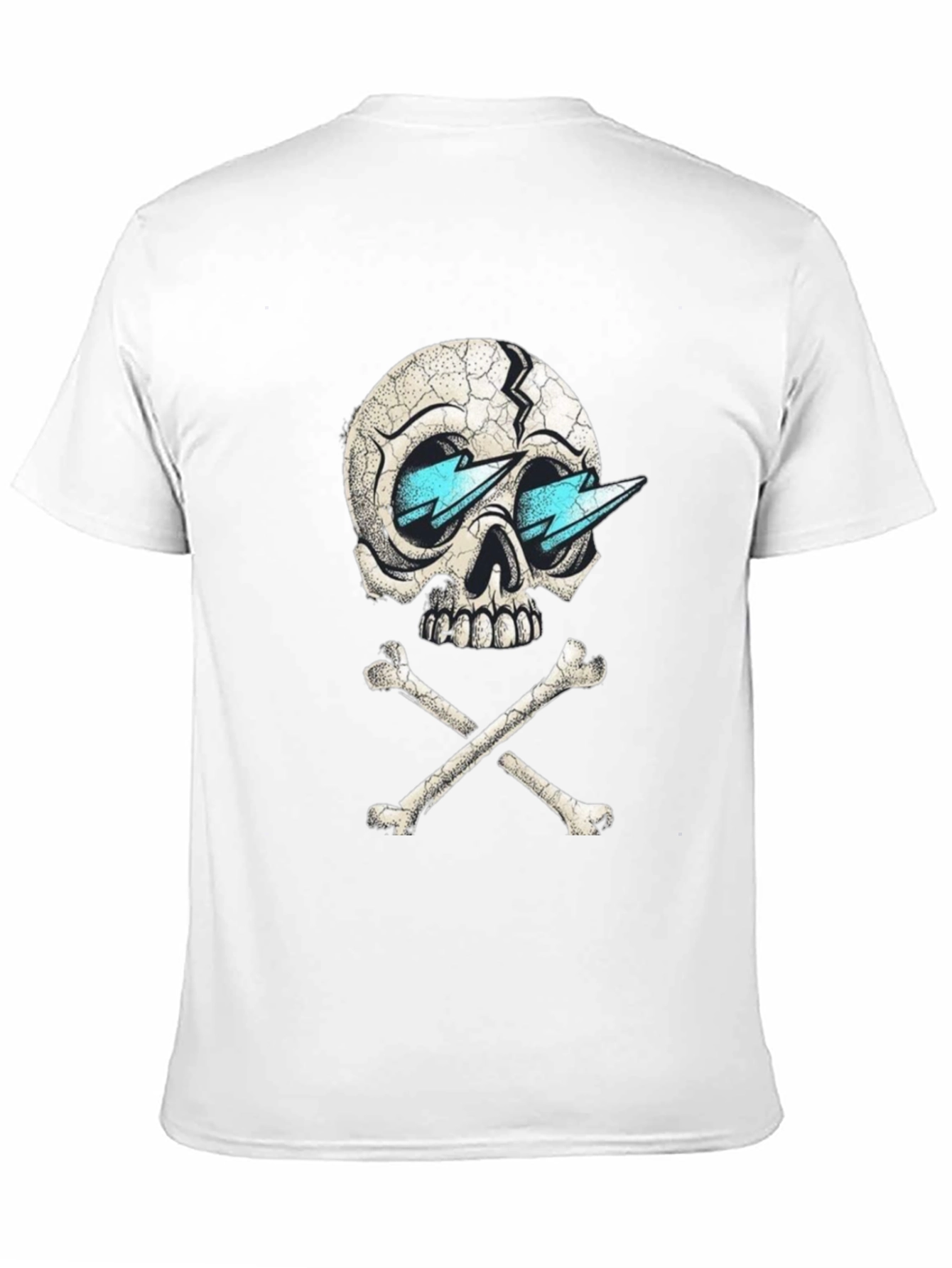 Skull & Crossbones Lightning Bolt Sunglasses Graphic Tee