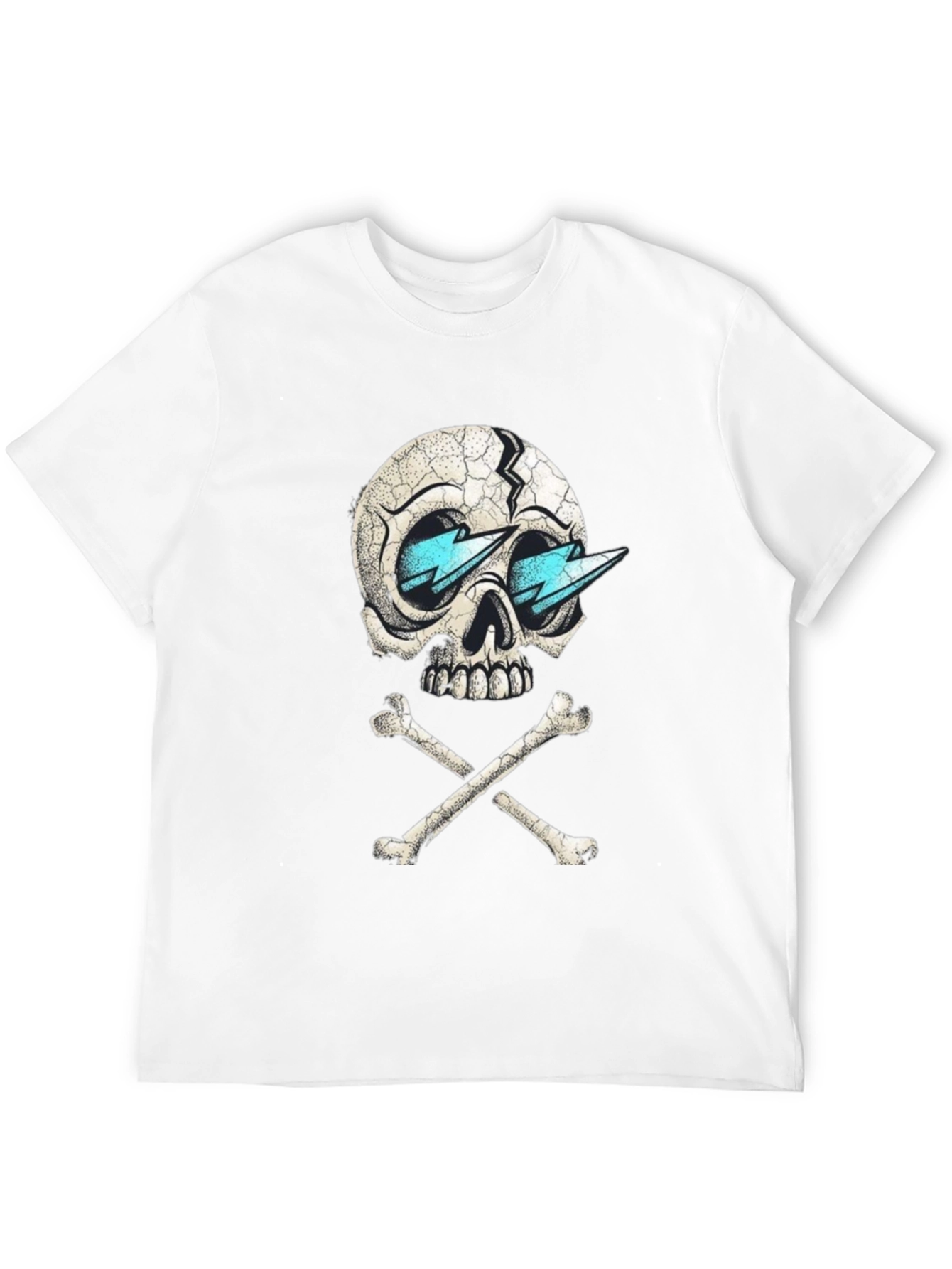 Skull & Crossbones Lightning Bolt Sunglasses Graphic Tee