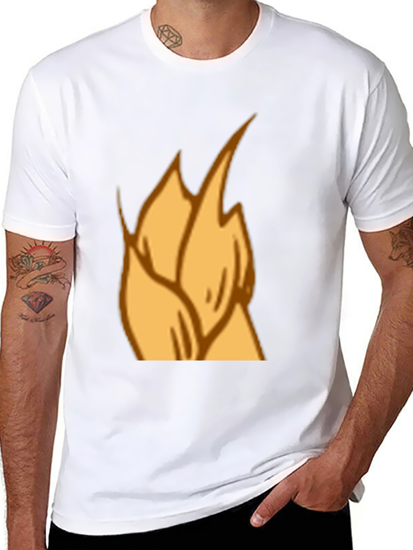 Flame Graphic Black T-Shirt - Casual Style