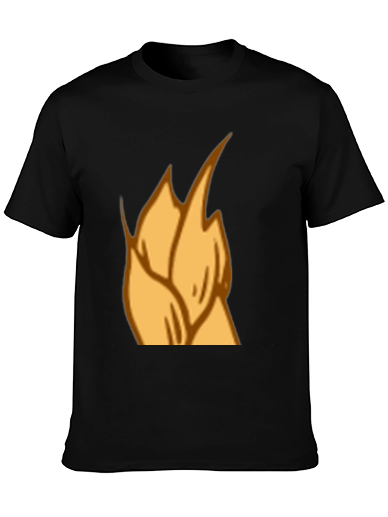 Flame Graphic Black T-Shirt - Casual Style