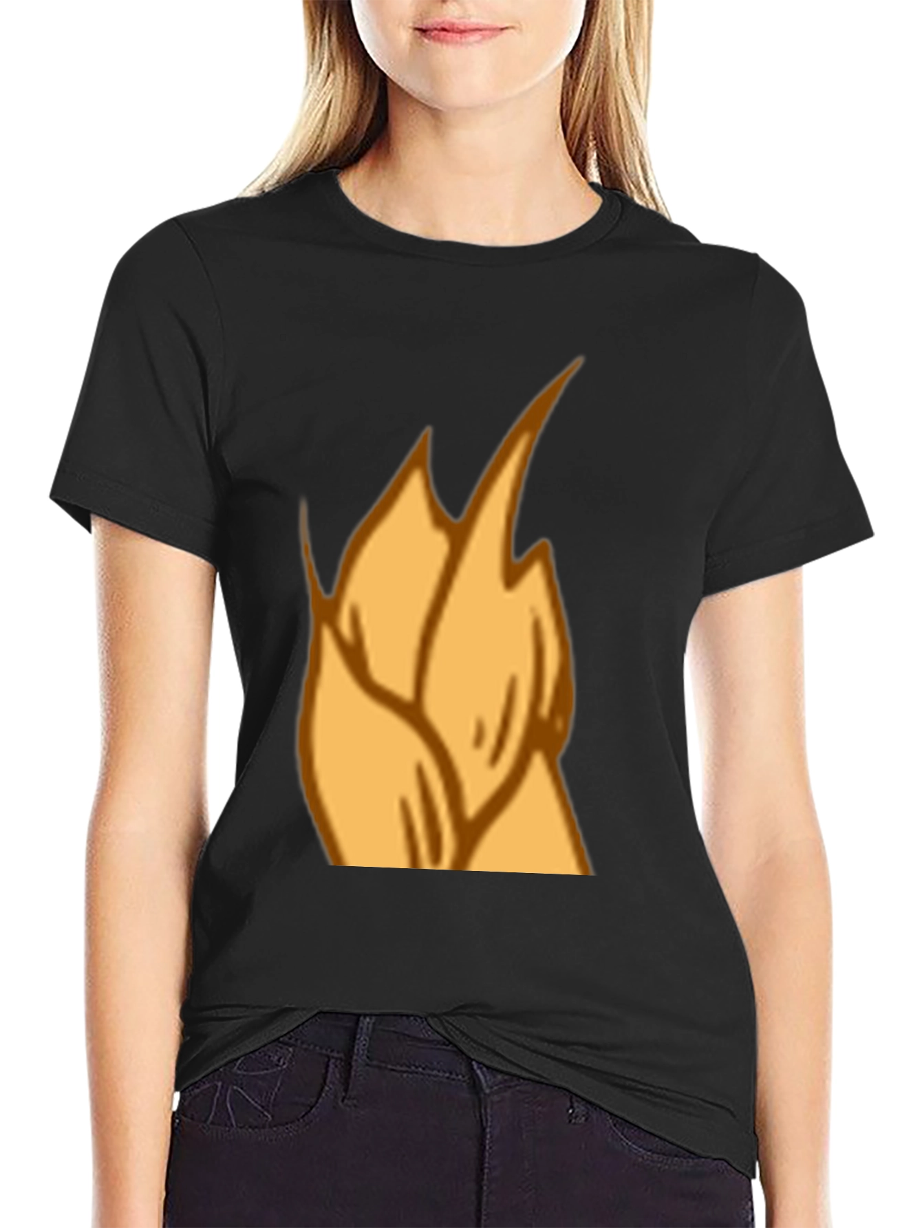 Flame Graphic Black T-Shirt - Casual Style