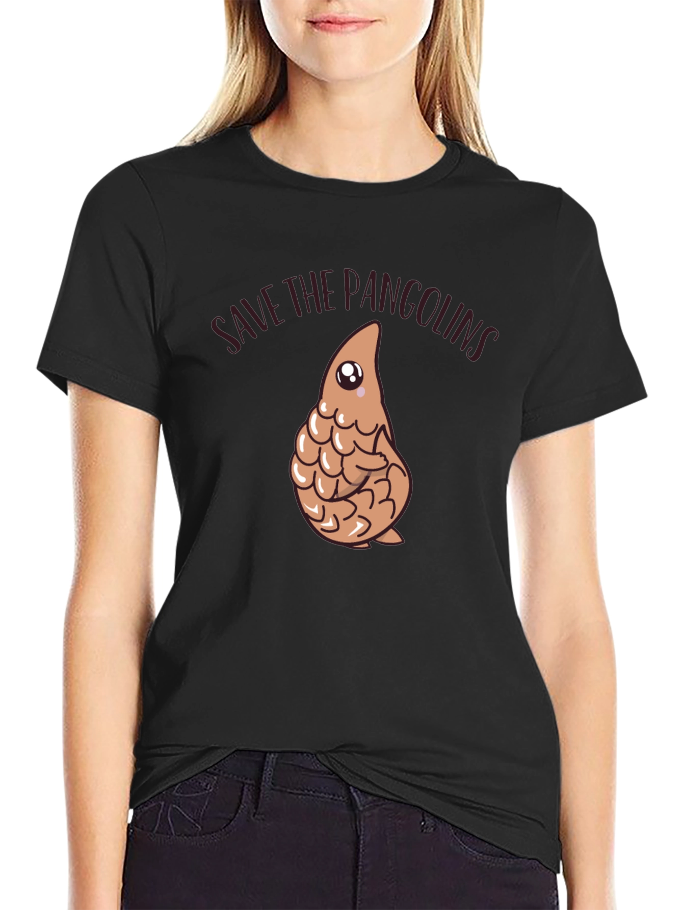 Save The Pangolins Black T-Shirt