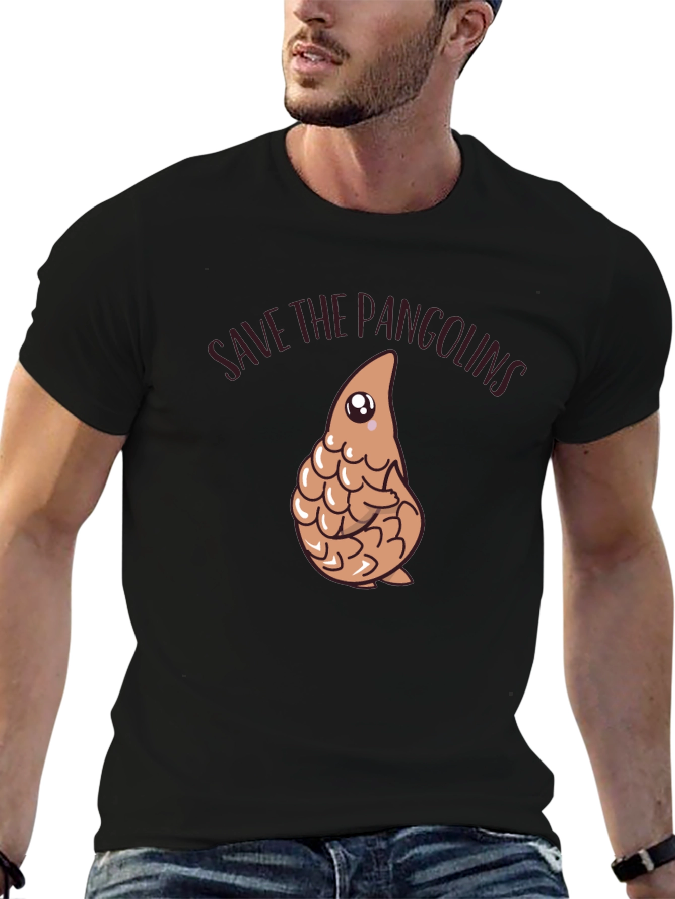 Save The Pangolins Black T-Shirt
