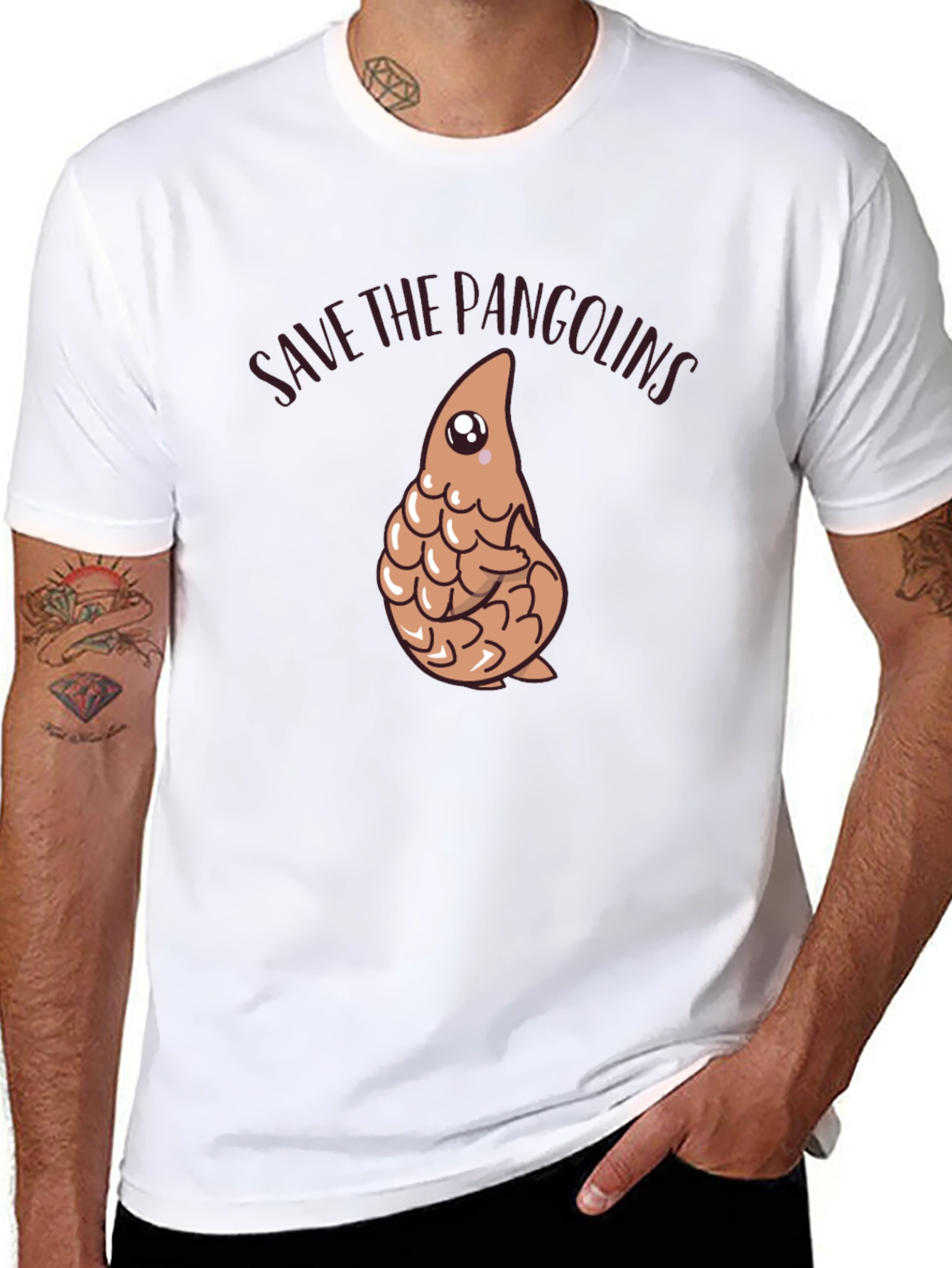 Save The Pangolins Black T-Shirt