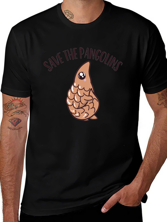Save The Pangolins Black T-Shirt
