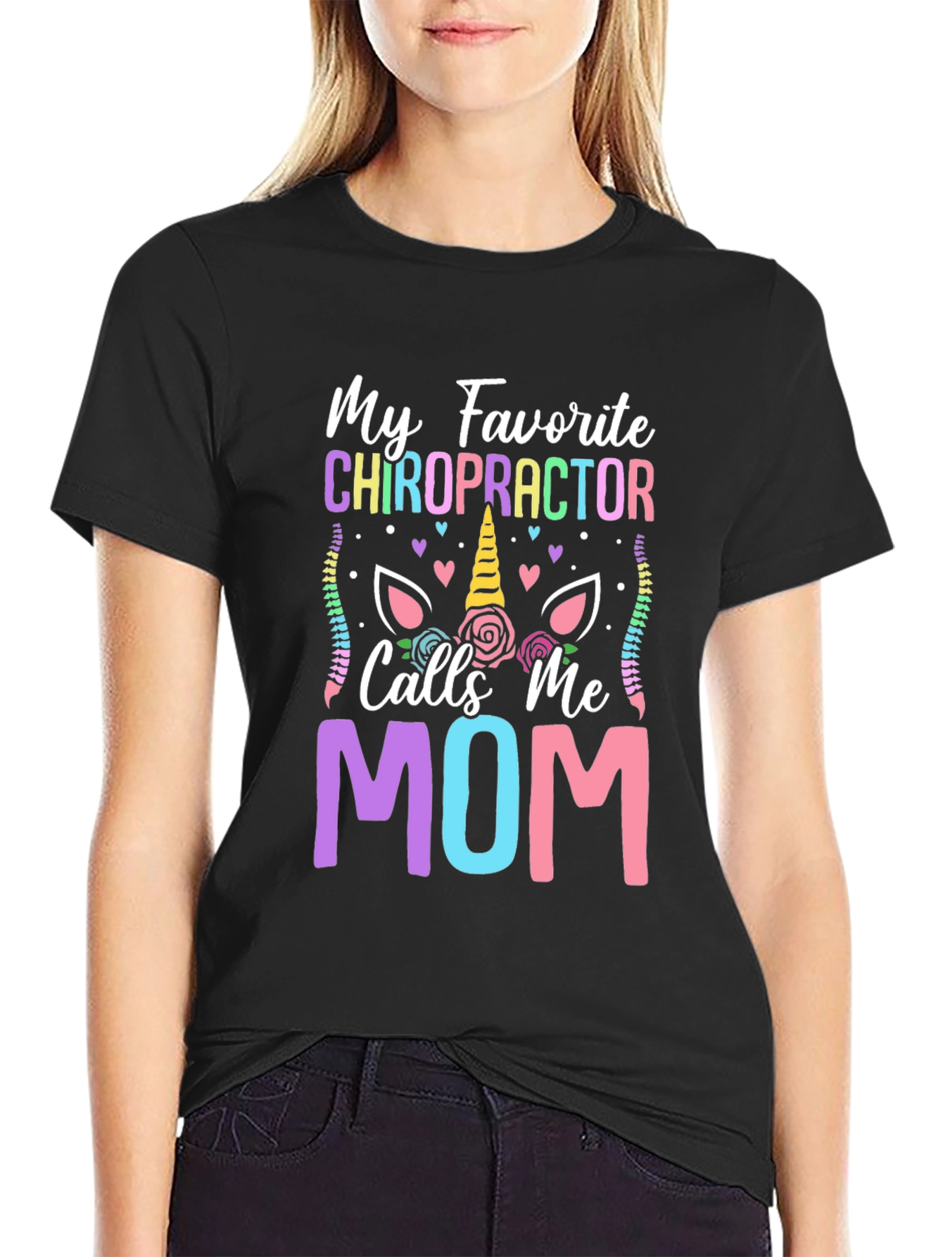 Chiropractor Mom T-Shirt - Novelty Graphic Tee