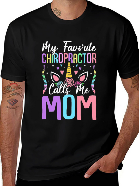 Chiropractor Mom T-Shirt - Novelty Graphic Tee