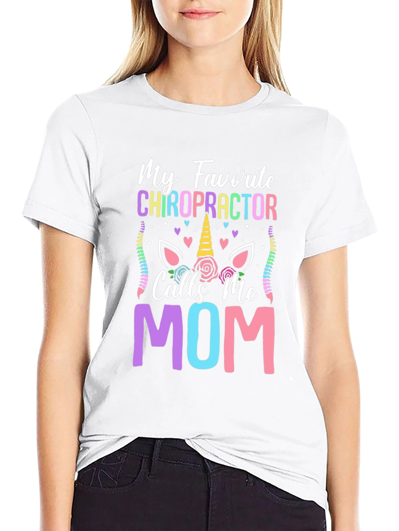 Chiropractor Mom T-Shirt - Novelty Graphic Tee
