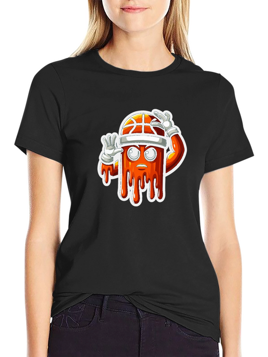 Basketball Character Black T-Shirt