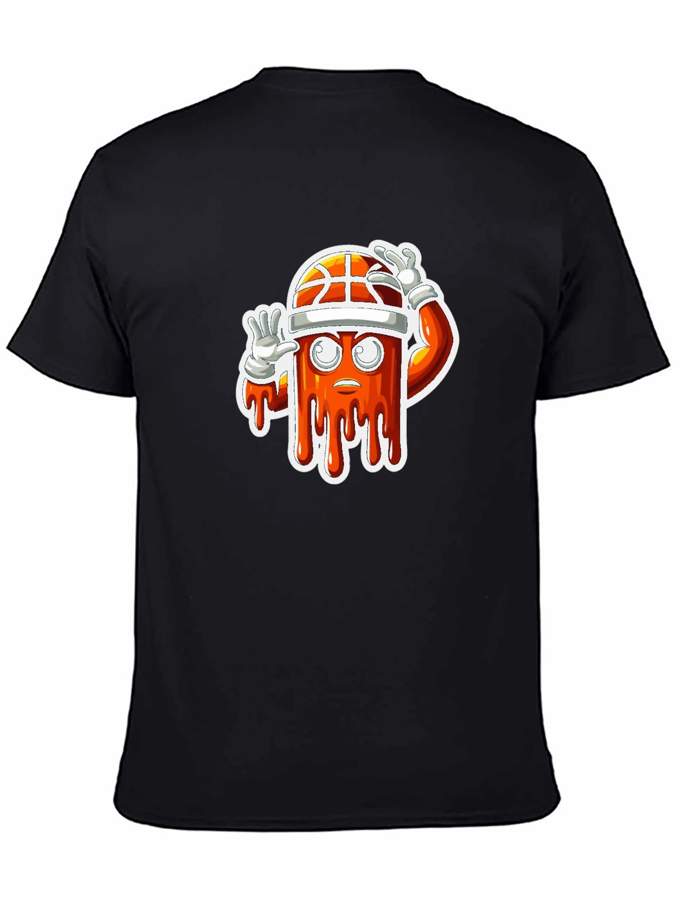 Basketball Character Black T-Shirt