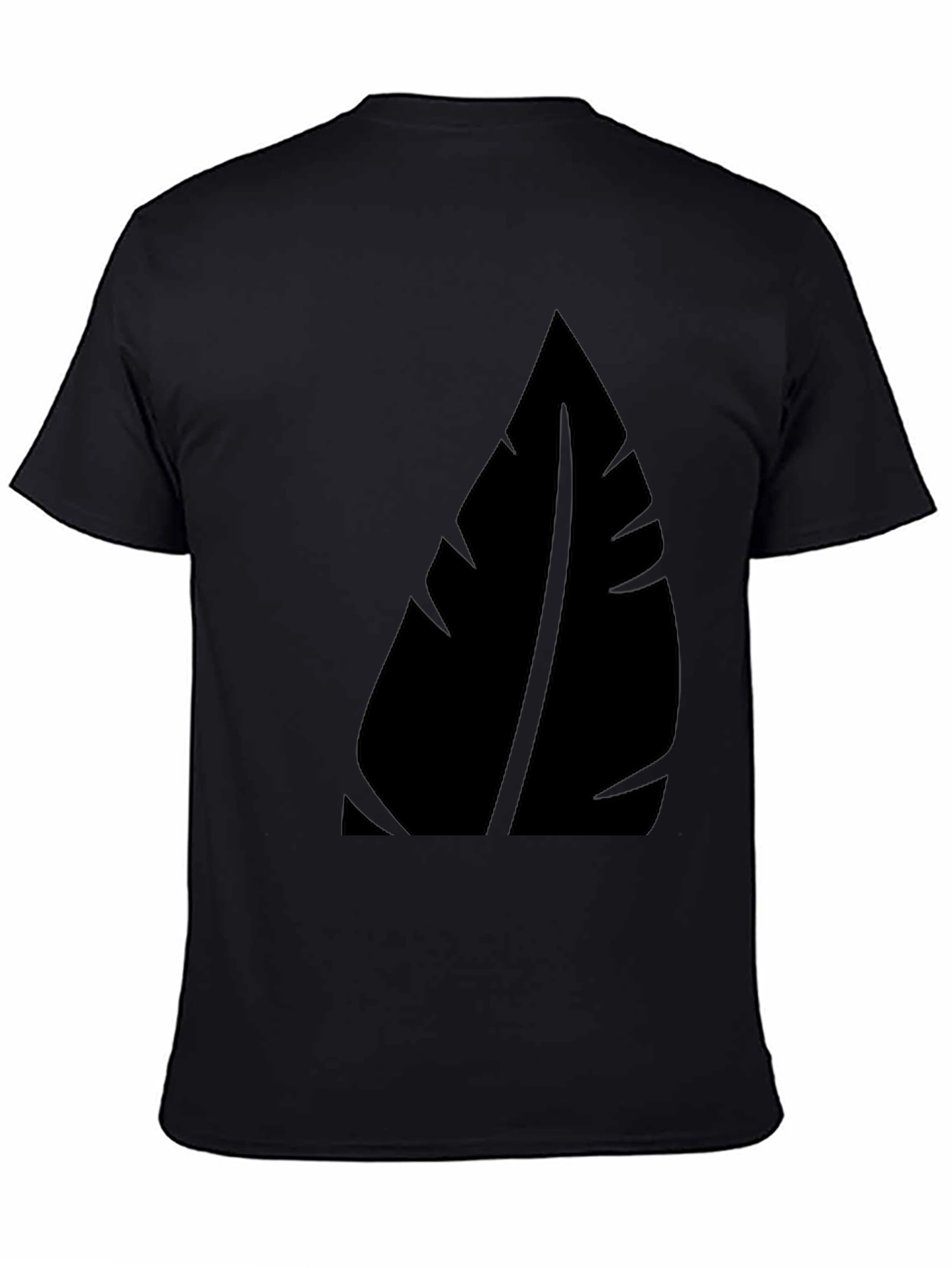 Black Leaf Graphic Tee - Modern Casual Style