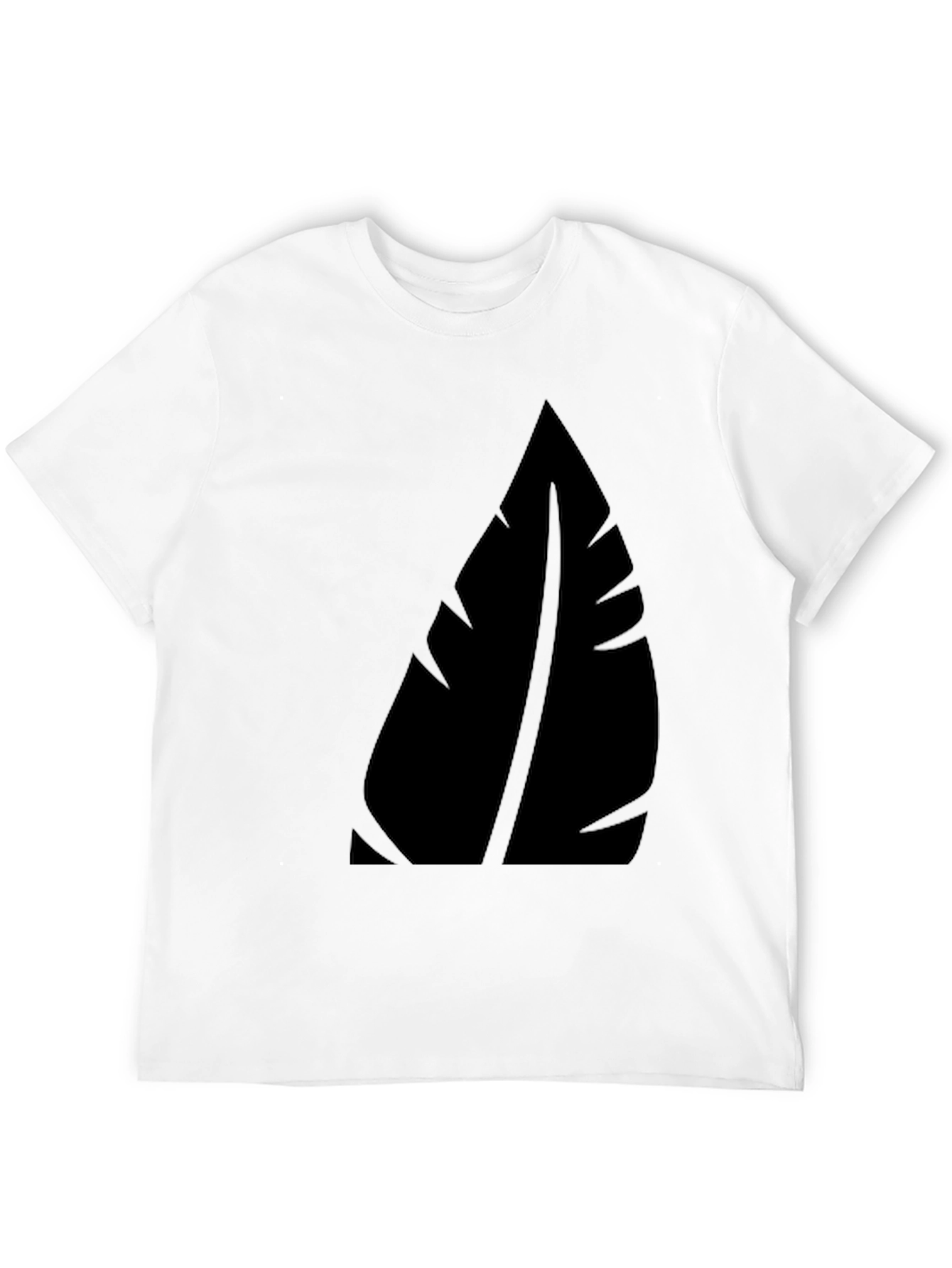 Black Leaf Graphic Tee - Modern Casual Style