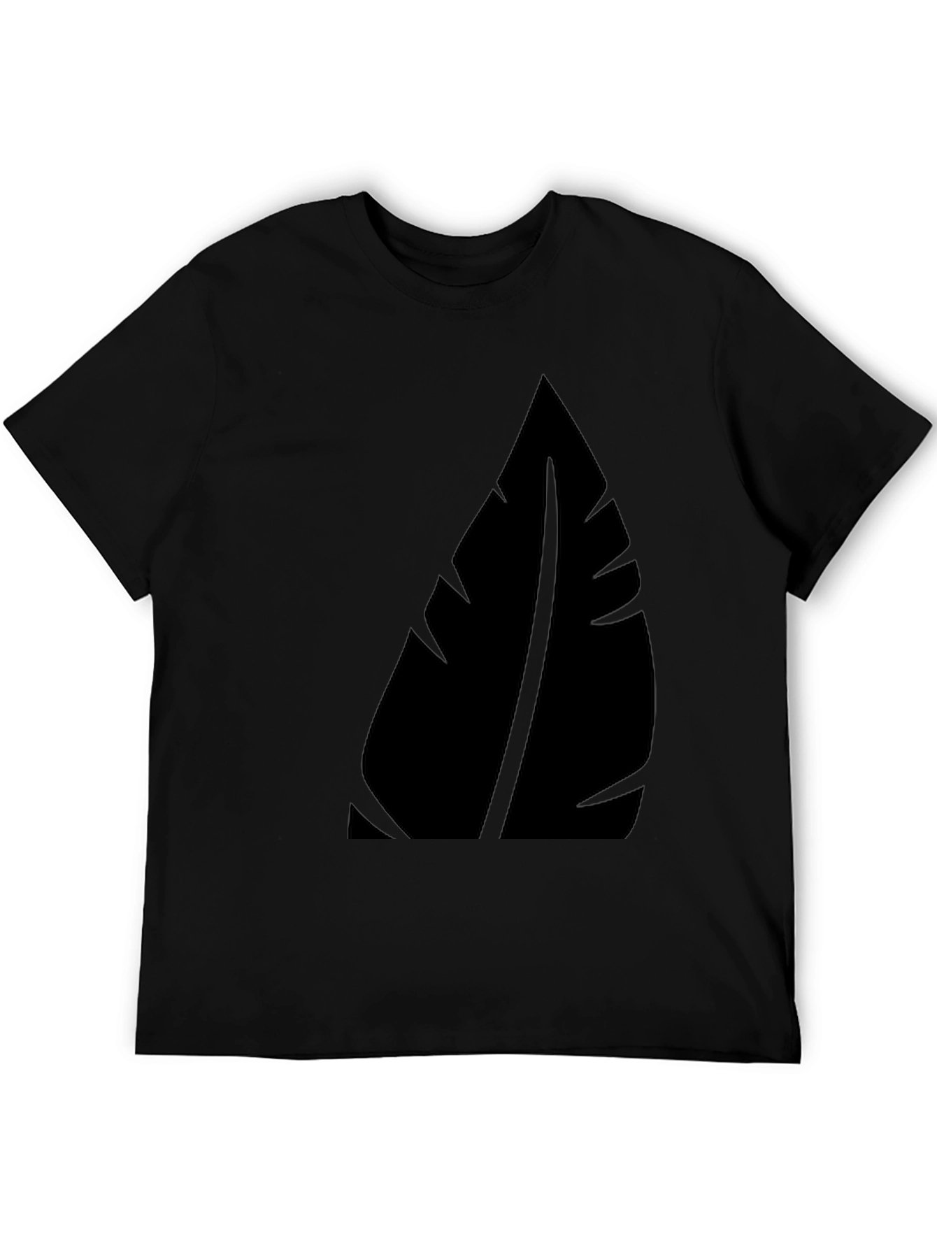 Black Leaf Graphic Tee - Modern Casual Style