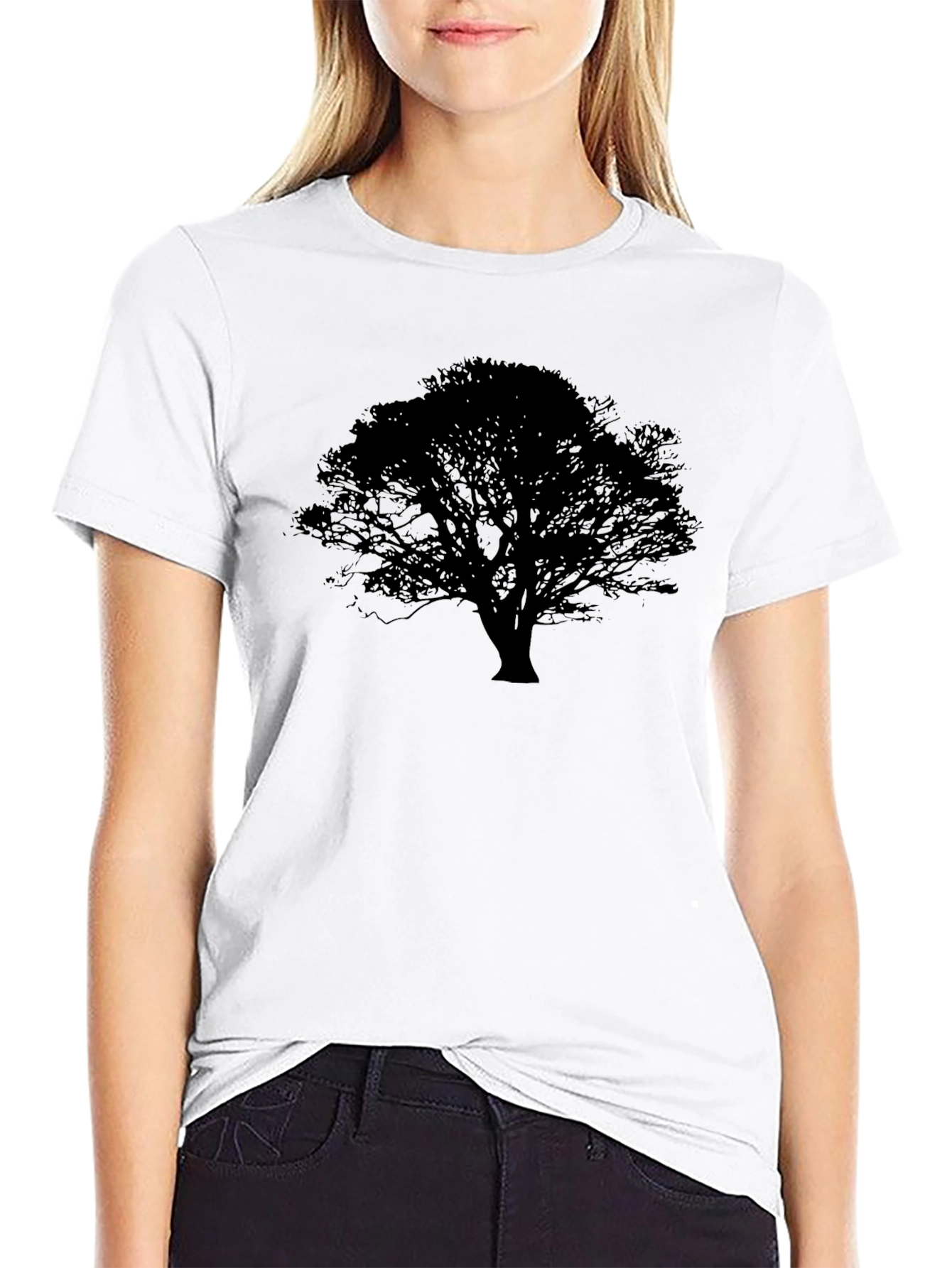 Mens Black Tree Graphic T-Shirt