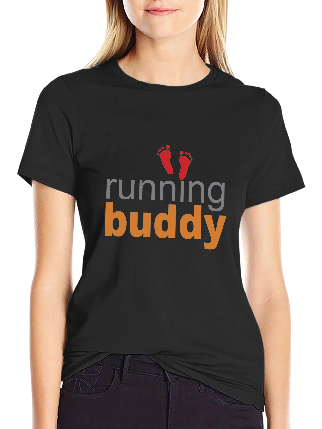 Running Buddy Graphic Tee - Black