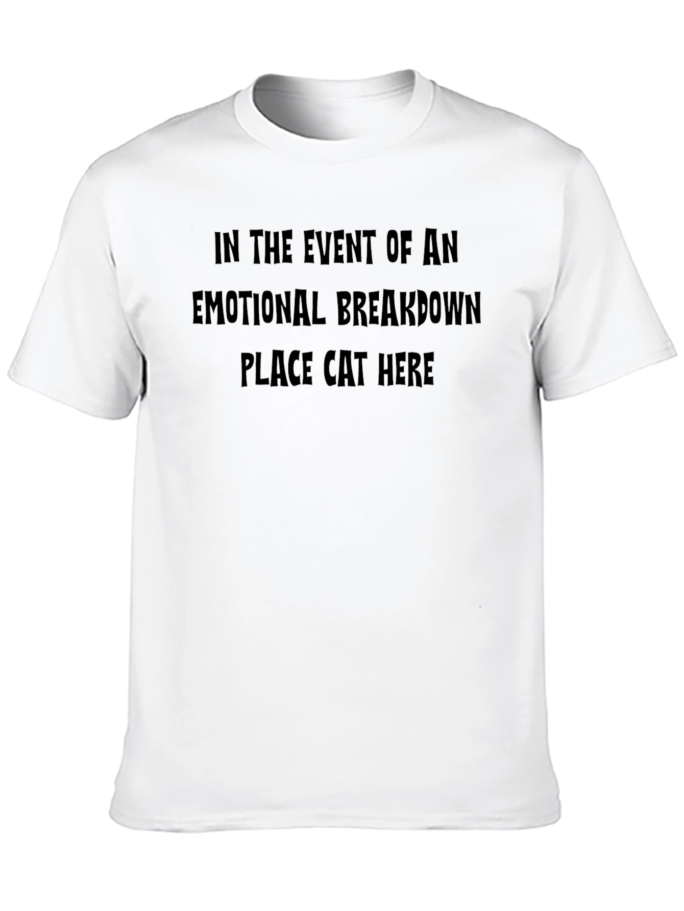Emotional Breakdown Cat T-Shirt - Soft Cotton Comfort