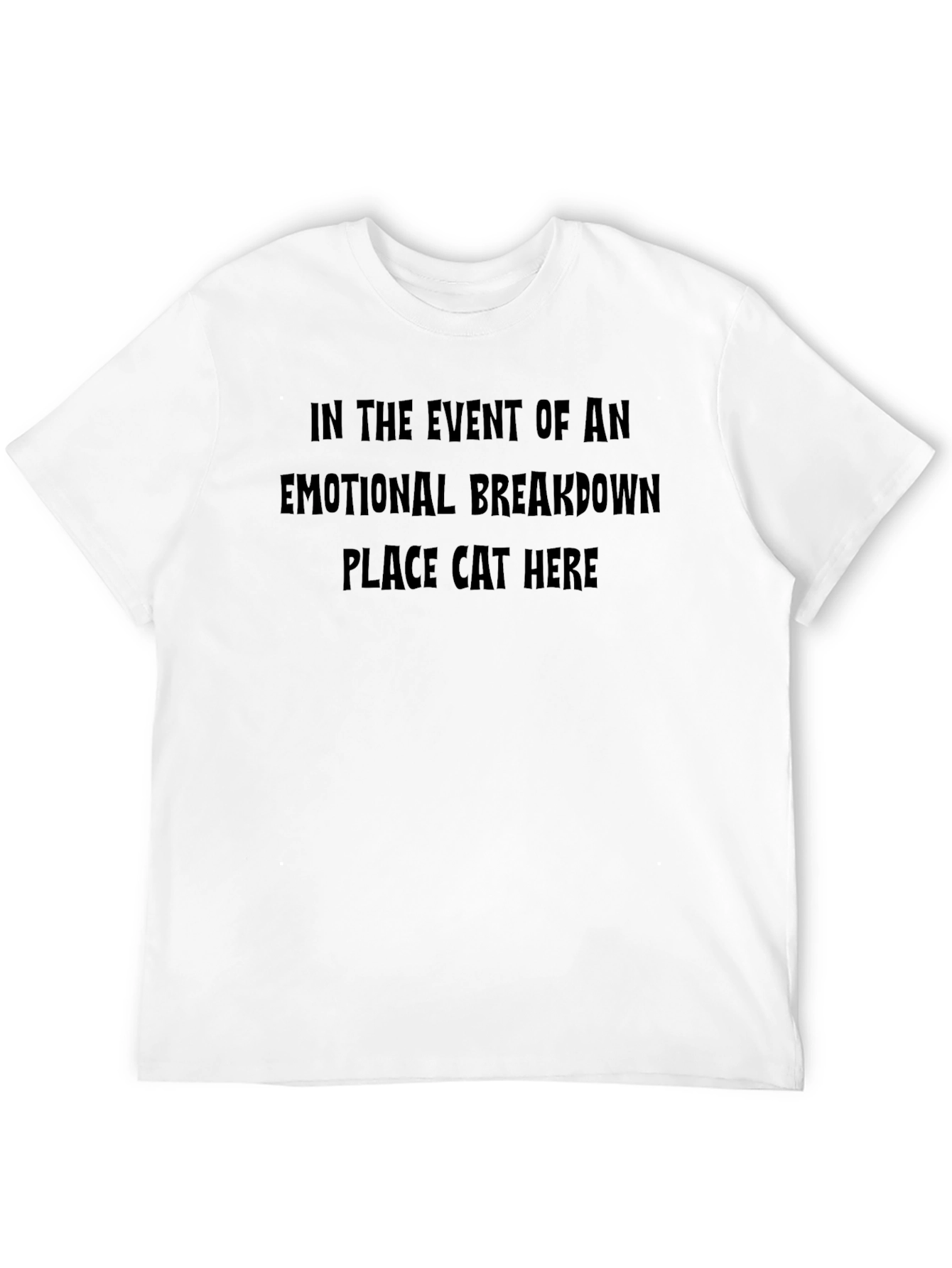 Emotional Breakdown Cat T-Shirt - Soft Cotton Comfort