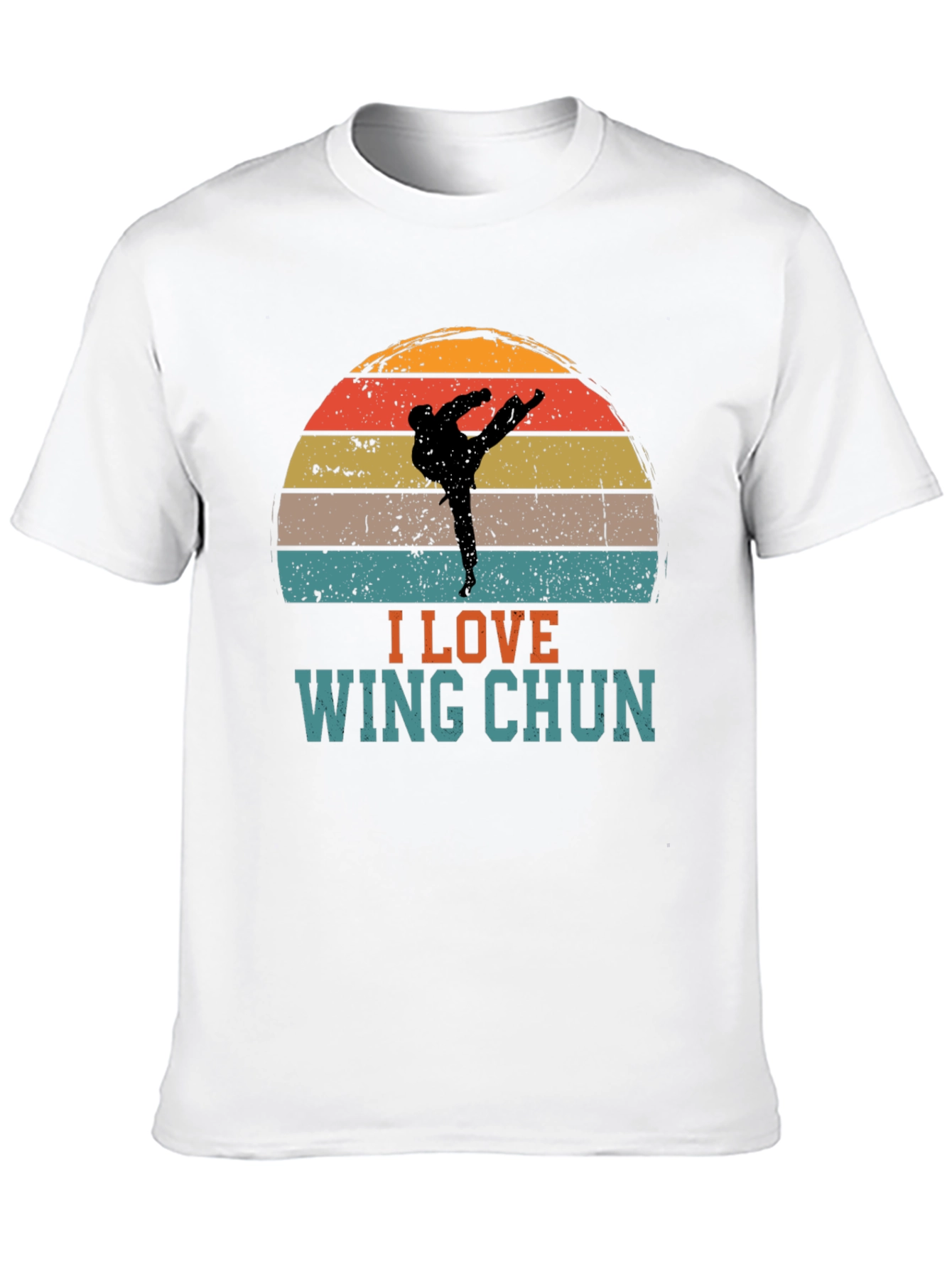 I Love Wing Chun Sunset Graphic Tee