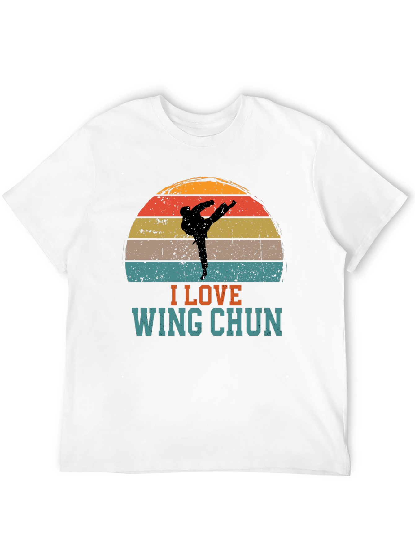 I Love Wing Chun Sunset Graphic Tee
