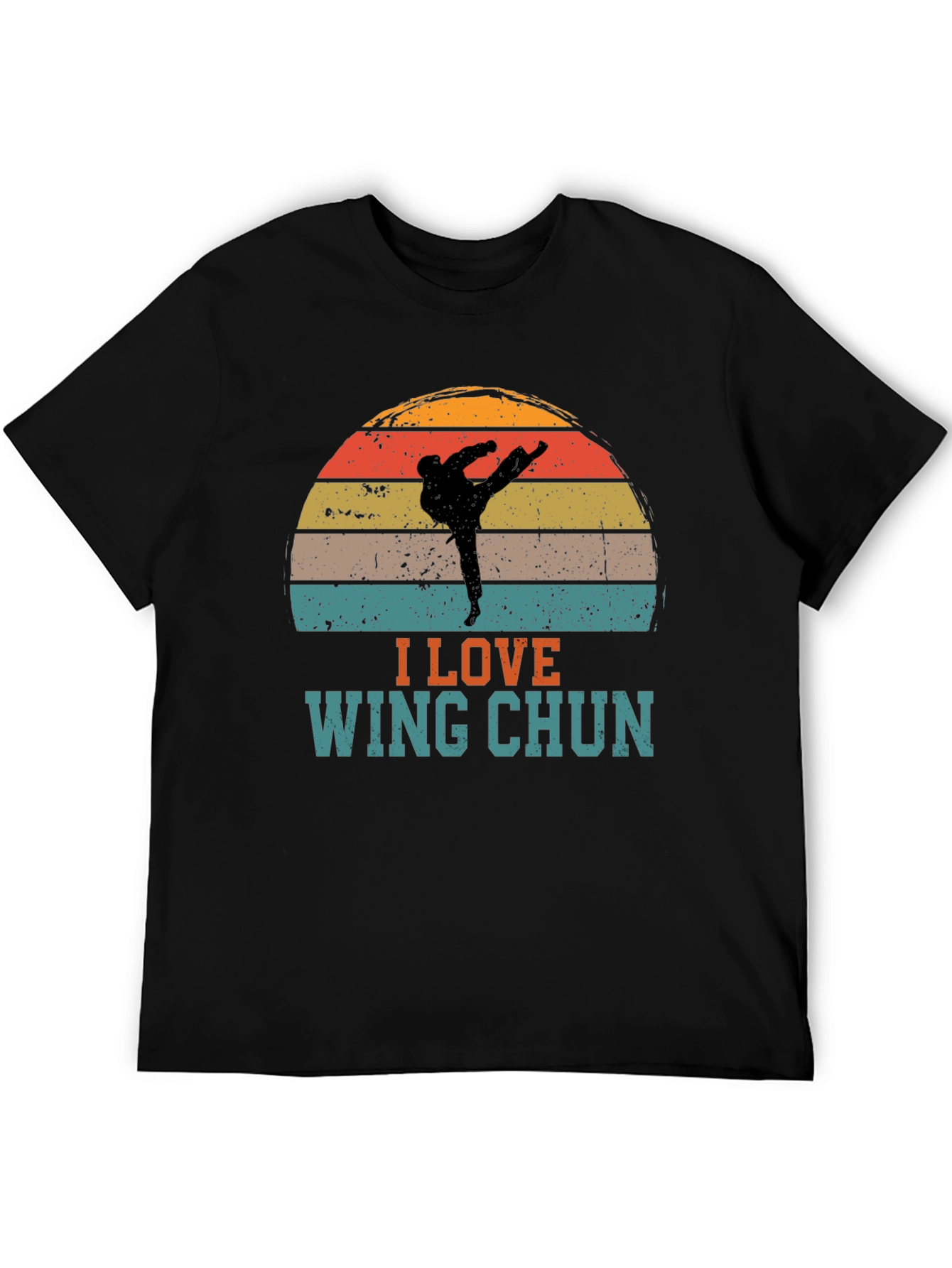 I Love Wing Chun Sunset Graphic Tee
