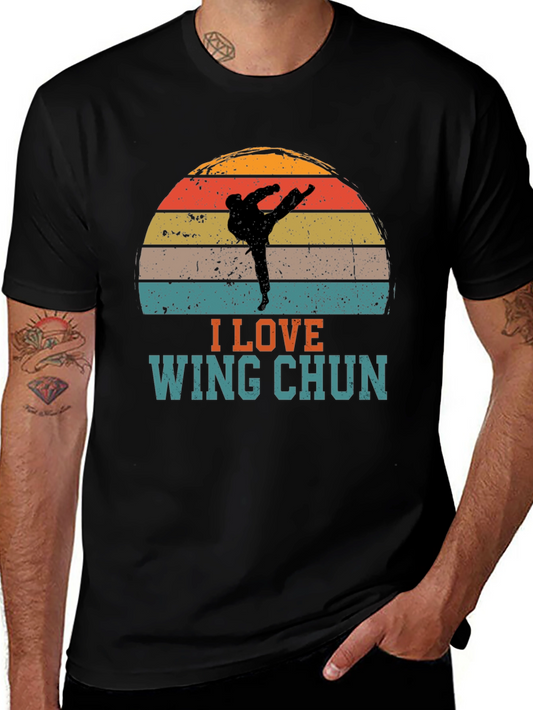 I Love Wing Chun Sunset Graphic Tee