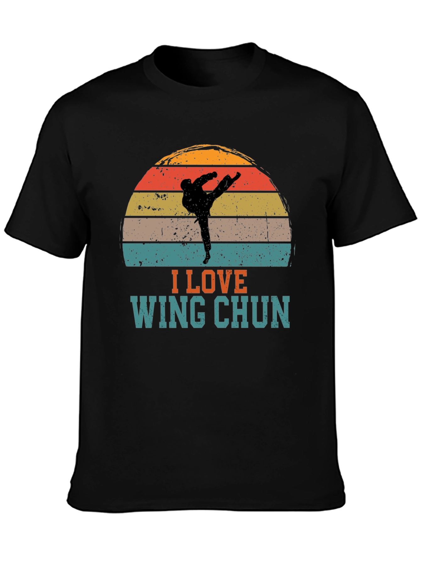 I Love Wing Chun Sunset Graphic Tee