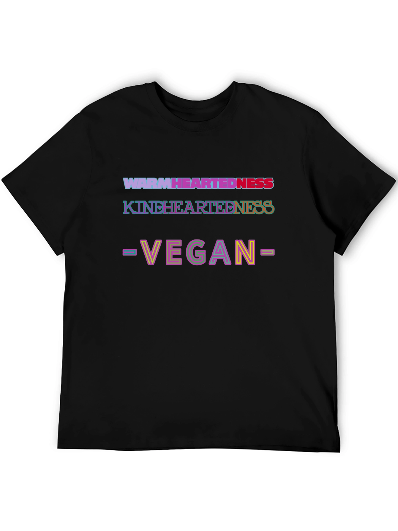 Vegan Warm-Kind Heartedness Black T-Shirt