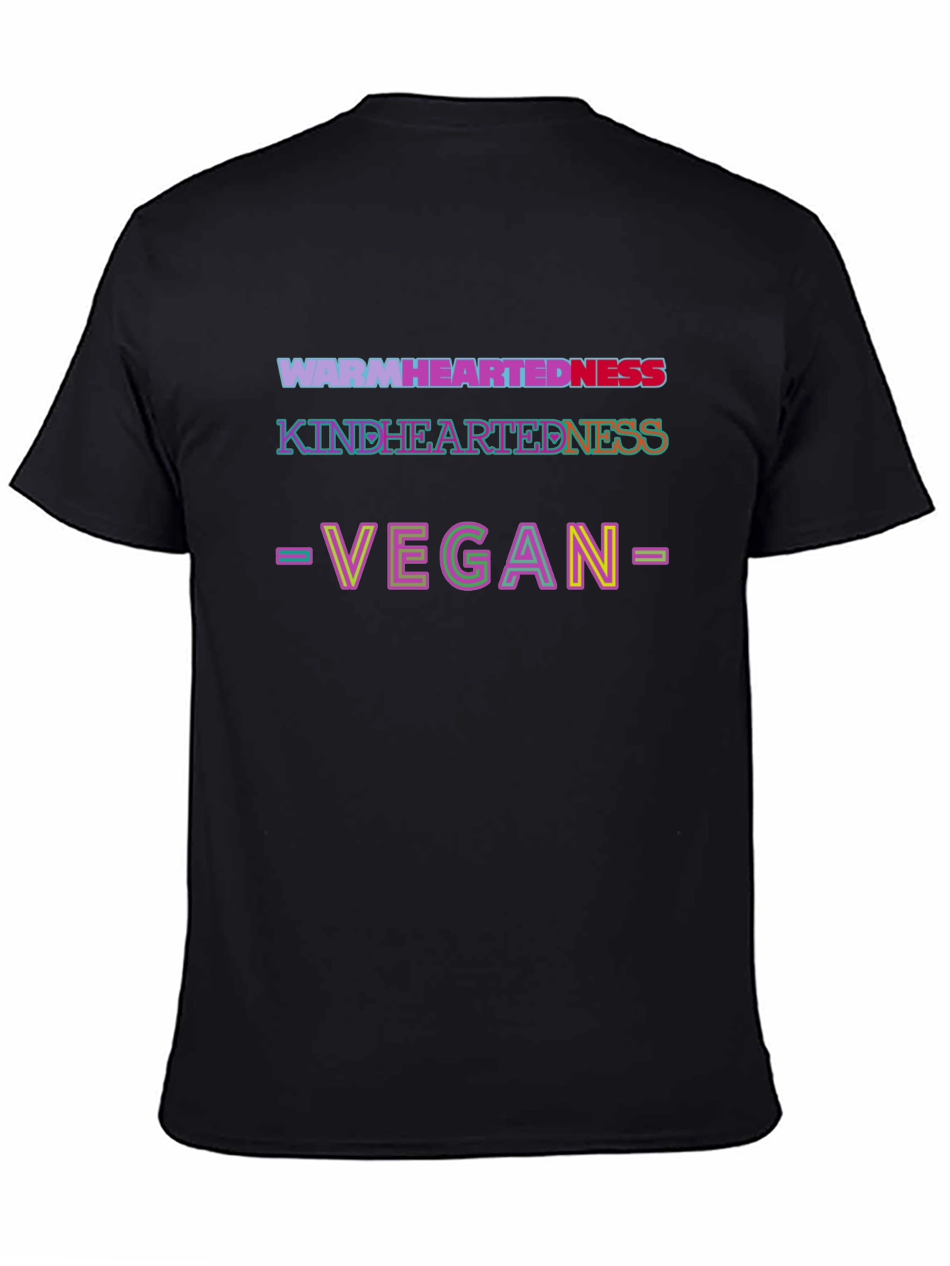 Vegan Warm-Kind Heartedness Black T-Shirt