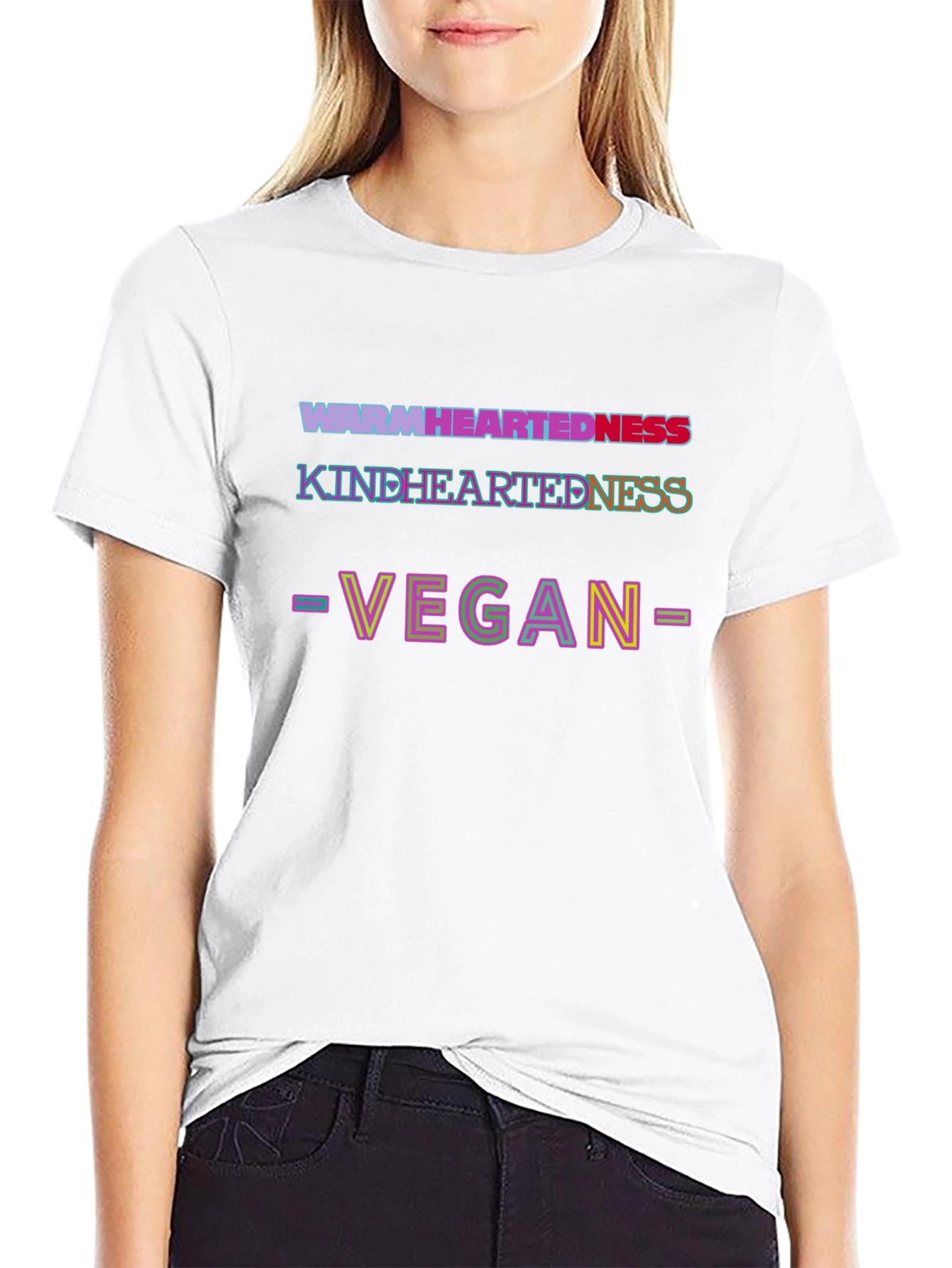 Vegan Warm-Kind Heartedness Black T-Shirt