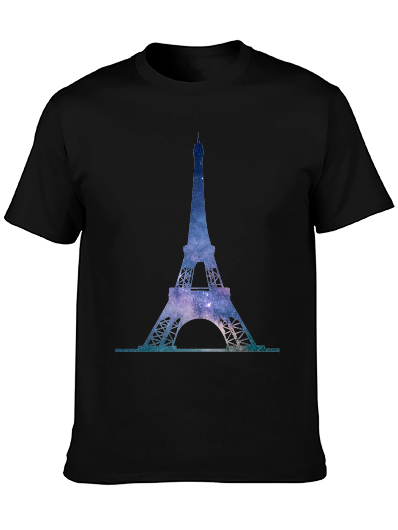 Eiffel Tower Galaxy Print T-Shirt
