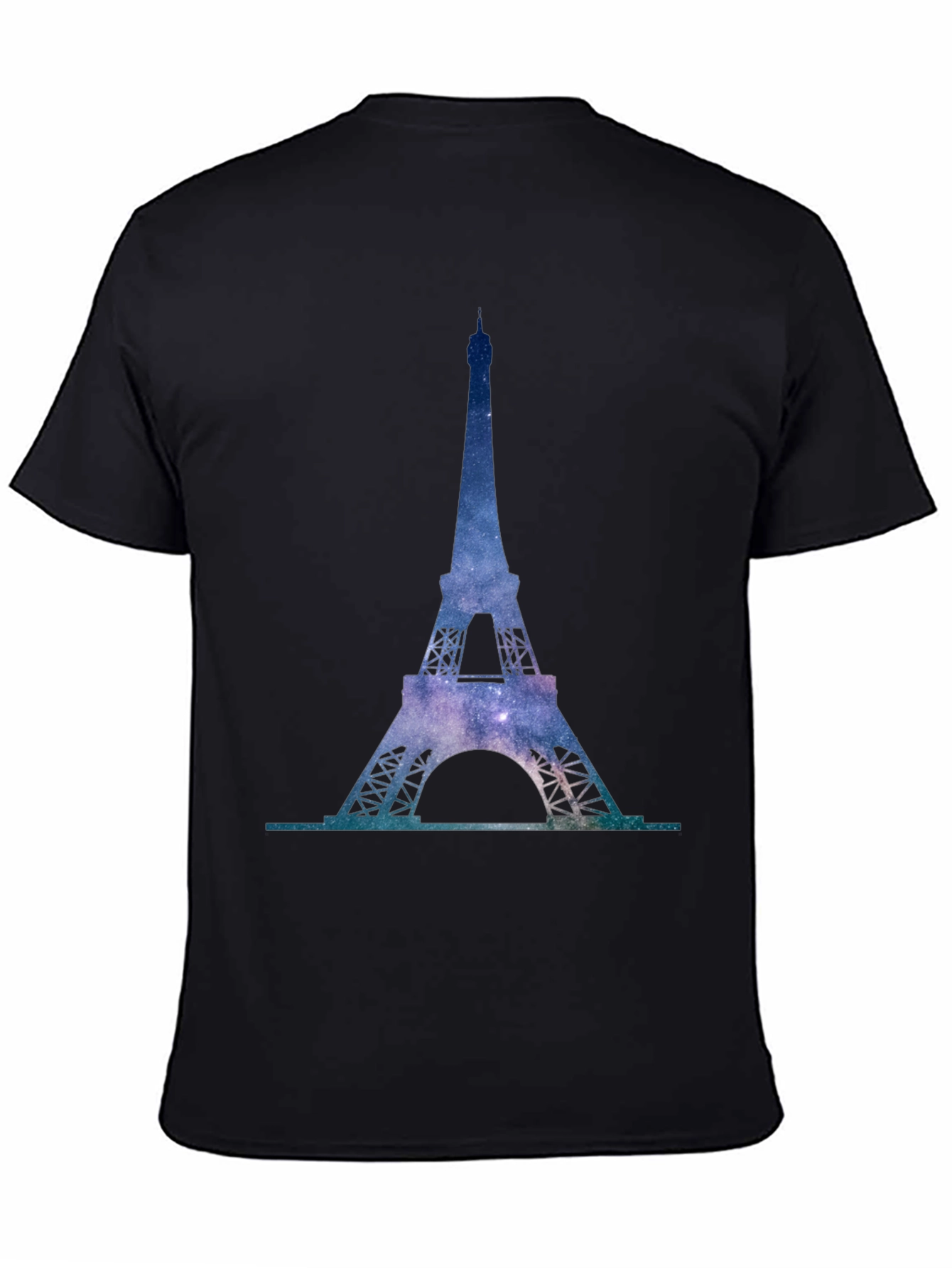 Eiffel Tower Galaxy Print T-Shirt