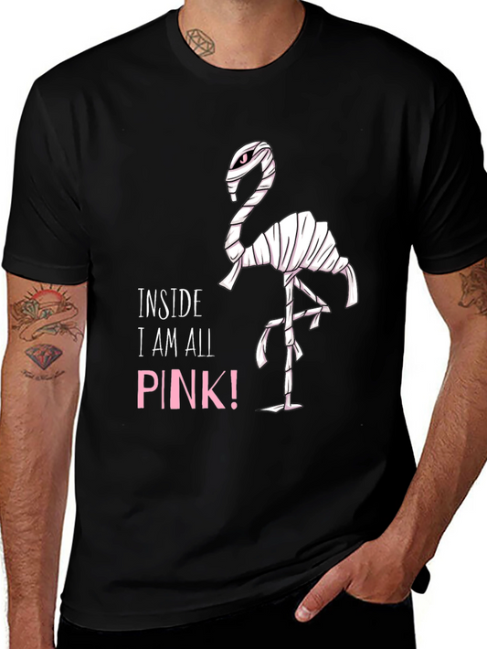 Pink Flamingo Mummy Graphic T-Shirt