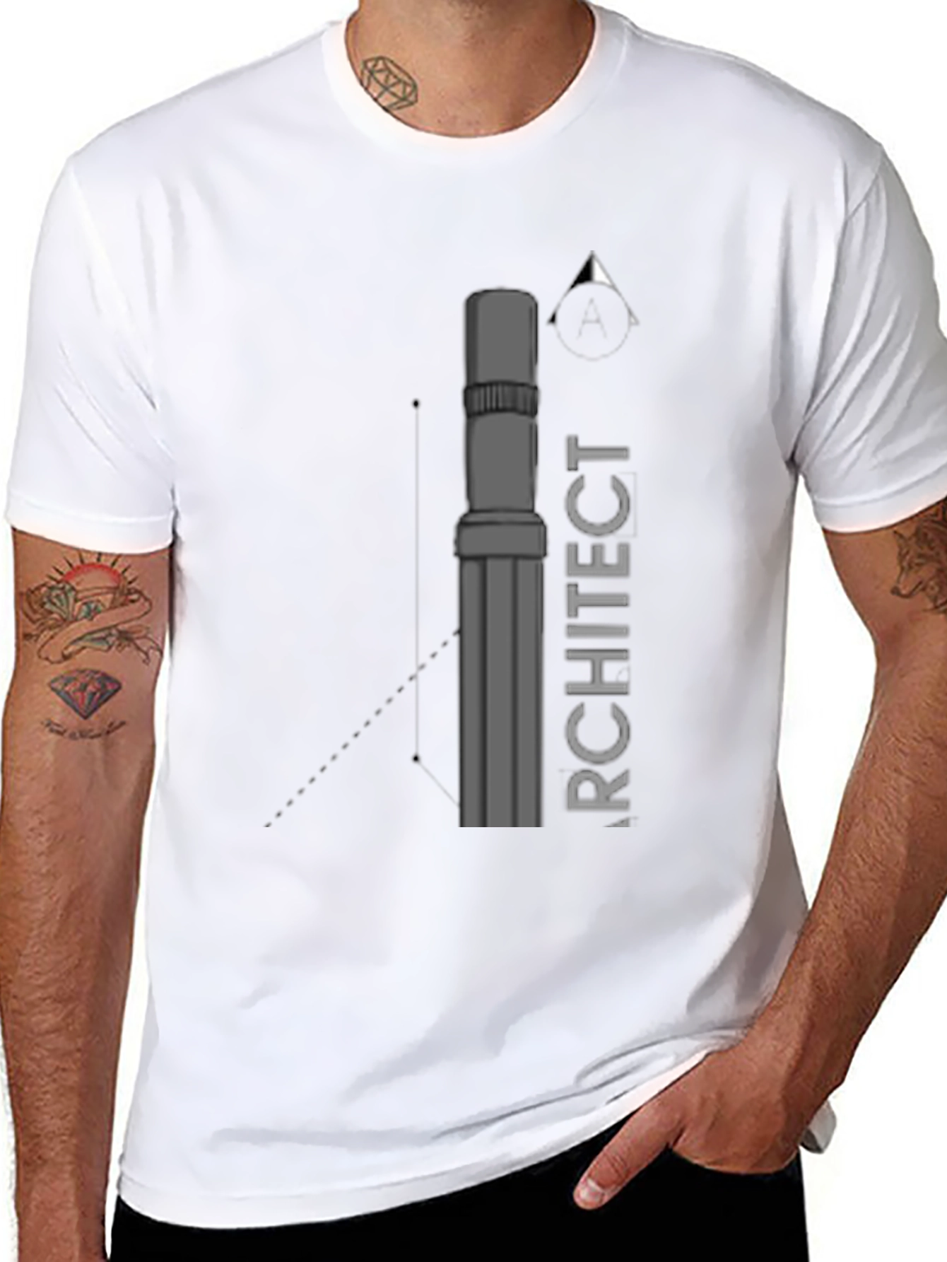 Architect T-Shirt - Building Column Design