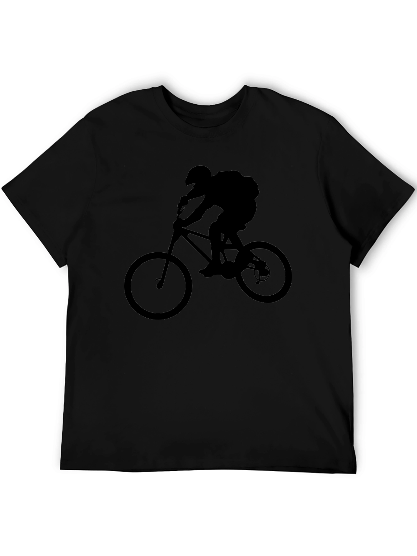 Mountain Bike Rider Graphic Tee - Black