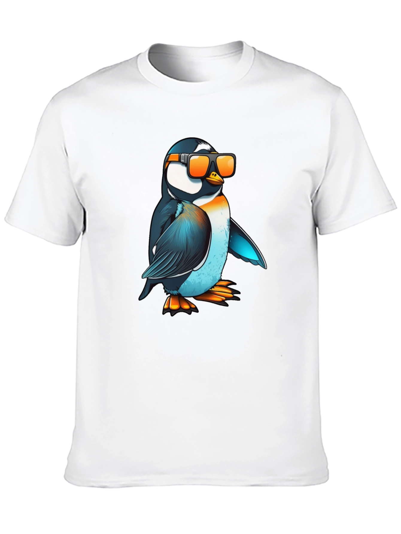 Cool Penguin Graphic T-Shirt - Black Casual Tee