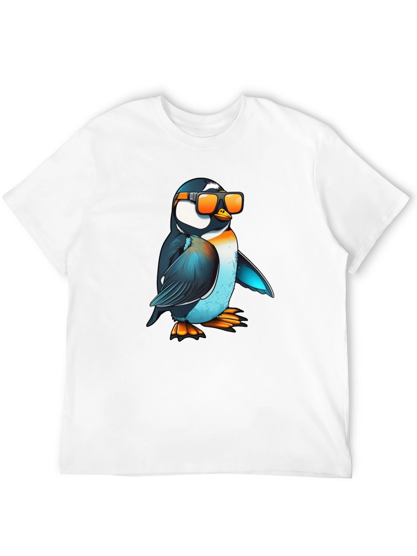 Cool Penguin Graphic T-Shirt - Black Casual Tee