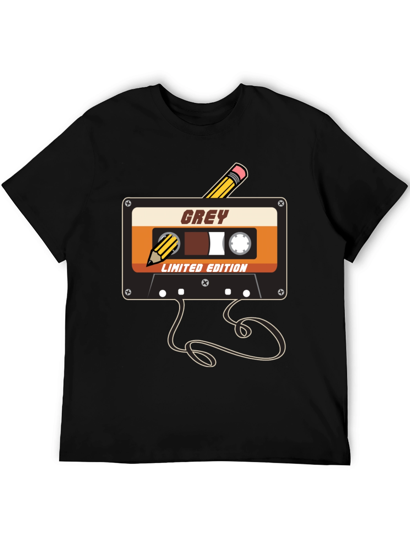 Retro Grey Cassette Tape T-Shirt - Limited Edition