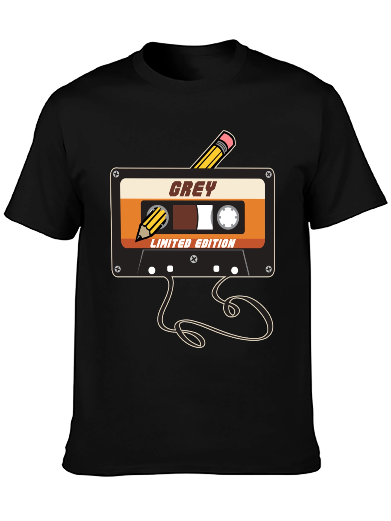 Retro Grey Cassette Tape T-Shirt - Limited Edition