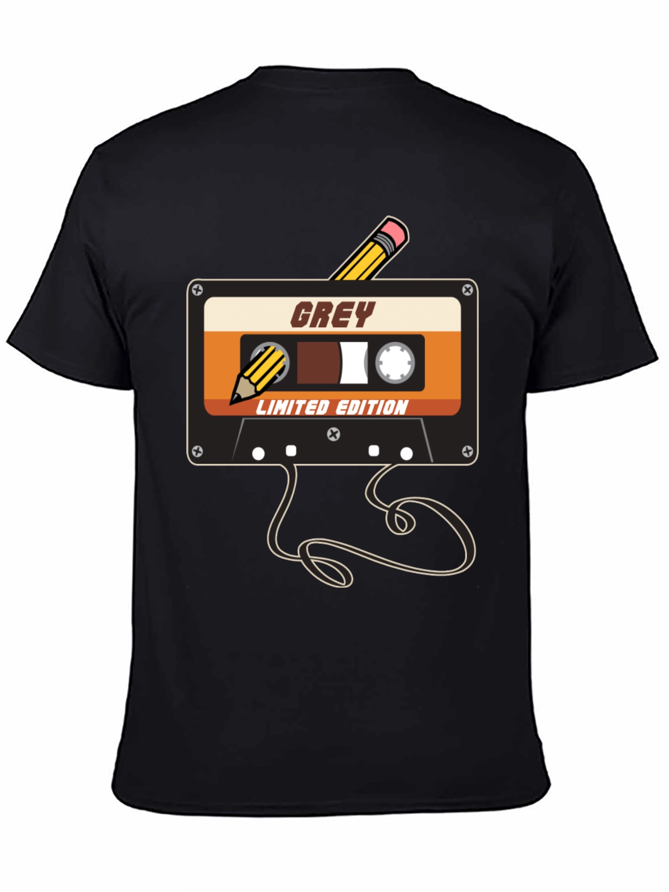 Retro Grey Cassette Tape T-Shirt - Limited Edition