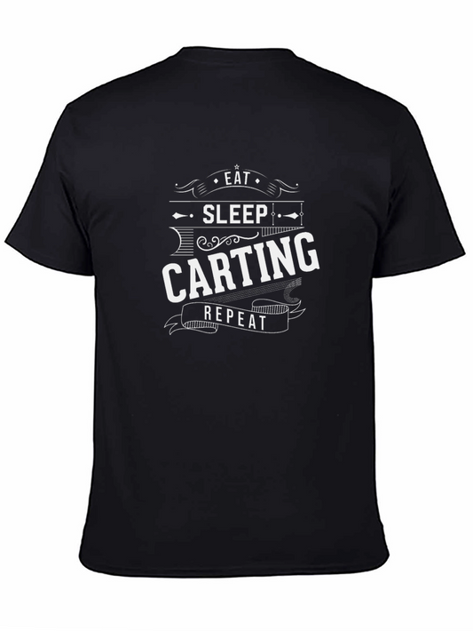Eat Sleep Carting Repeat Black T-Shirt
