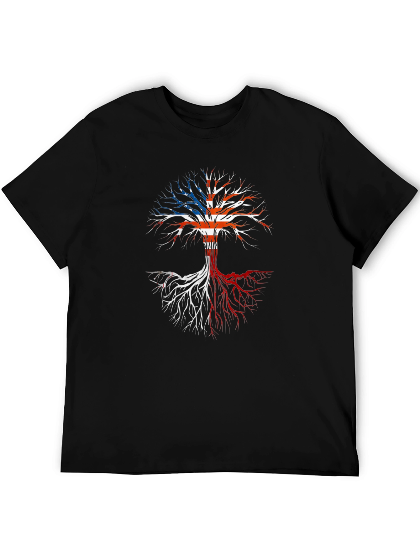 USA Flag Tree Graphic T-Shirt