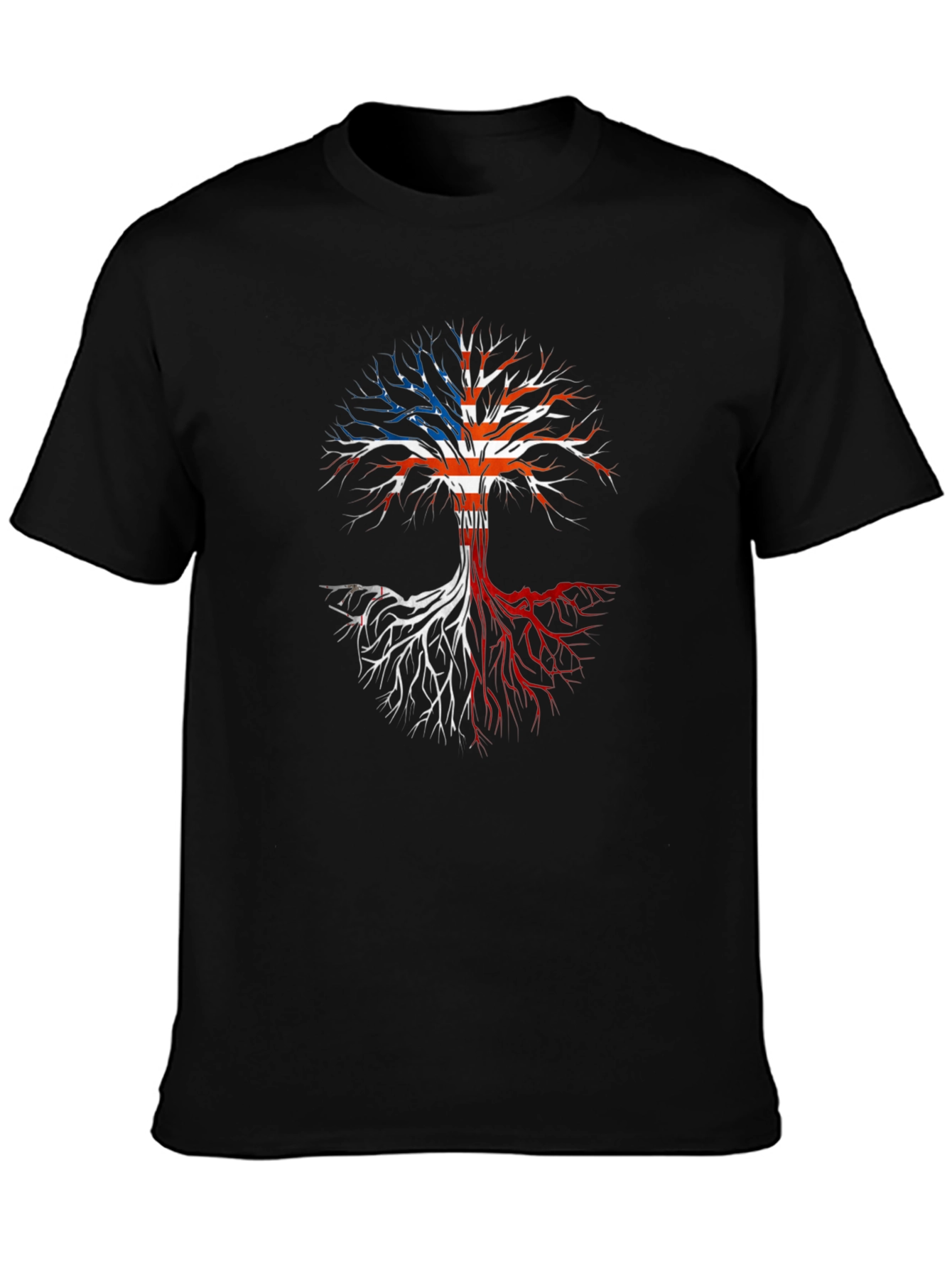 USA Flag Tree Graphic T-Shirt