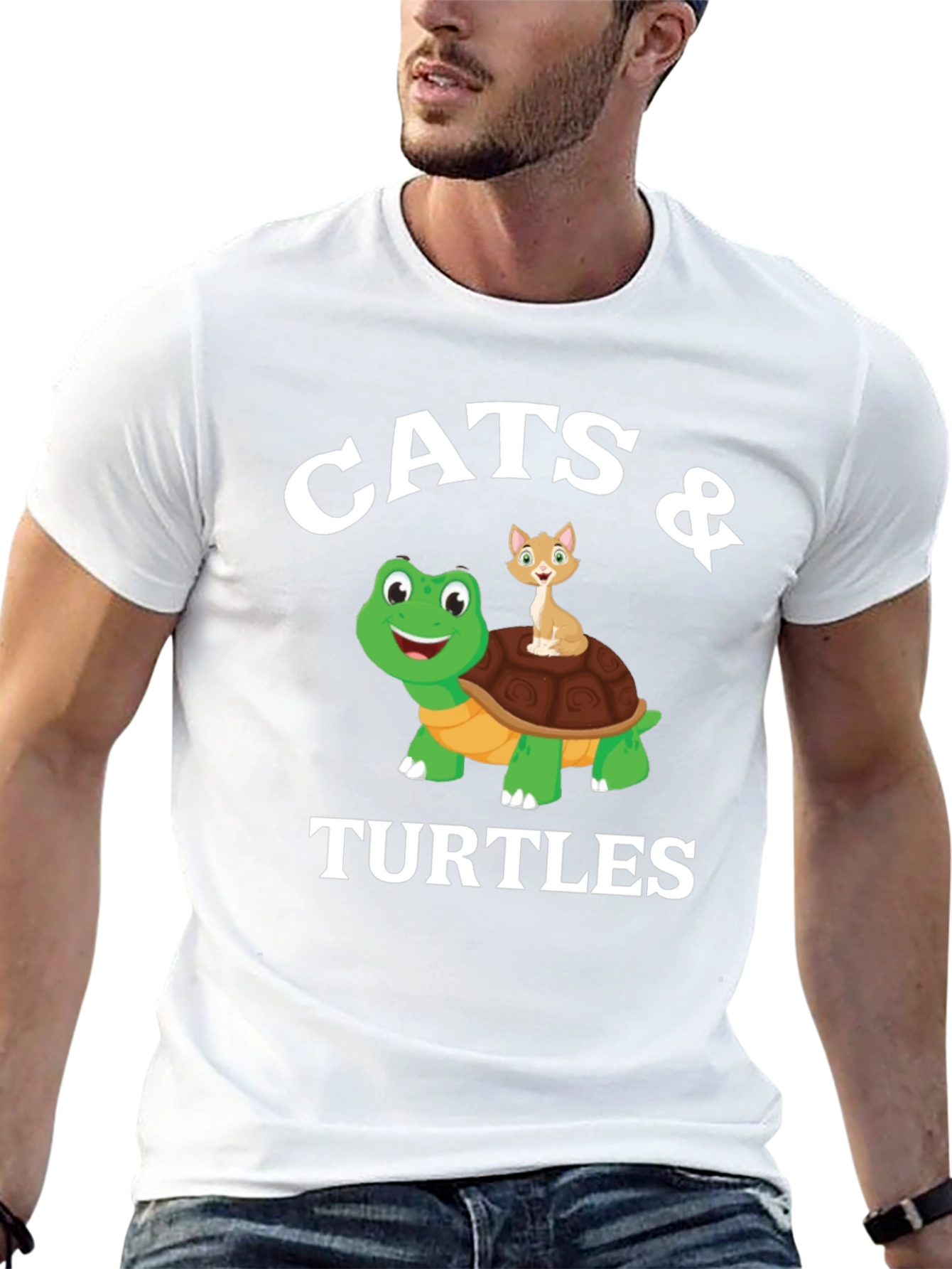 Cats & Turtles Graphic T-Shirt