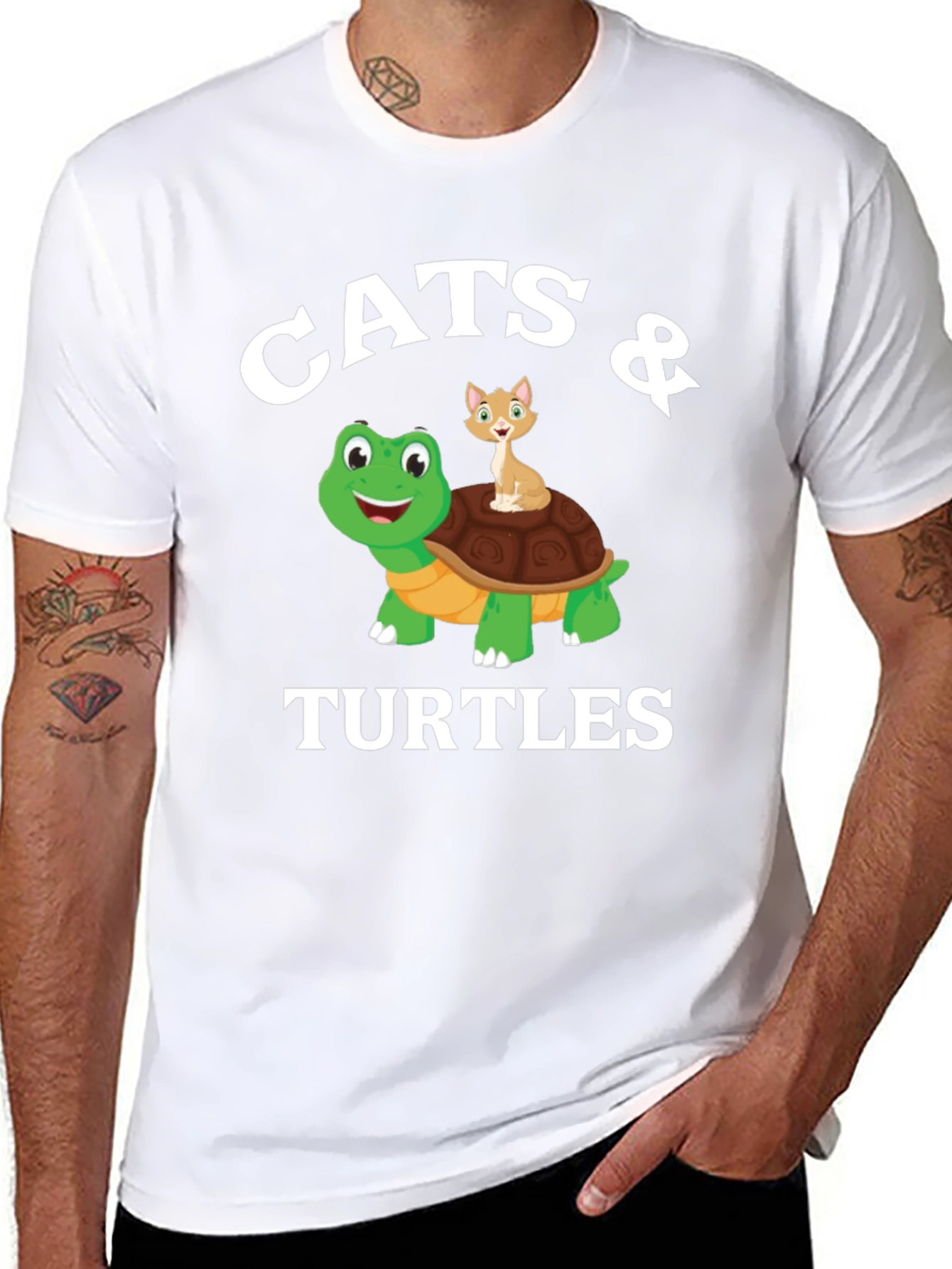 Cats & Turtles Graphic T-Shirt