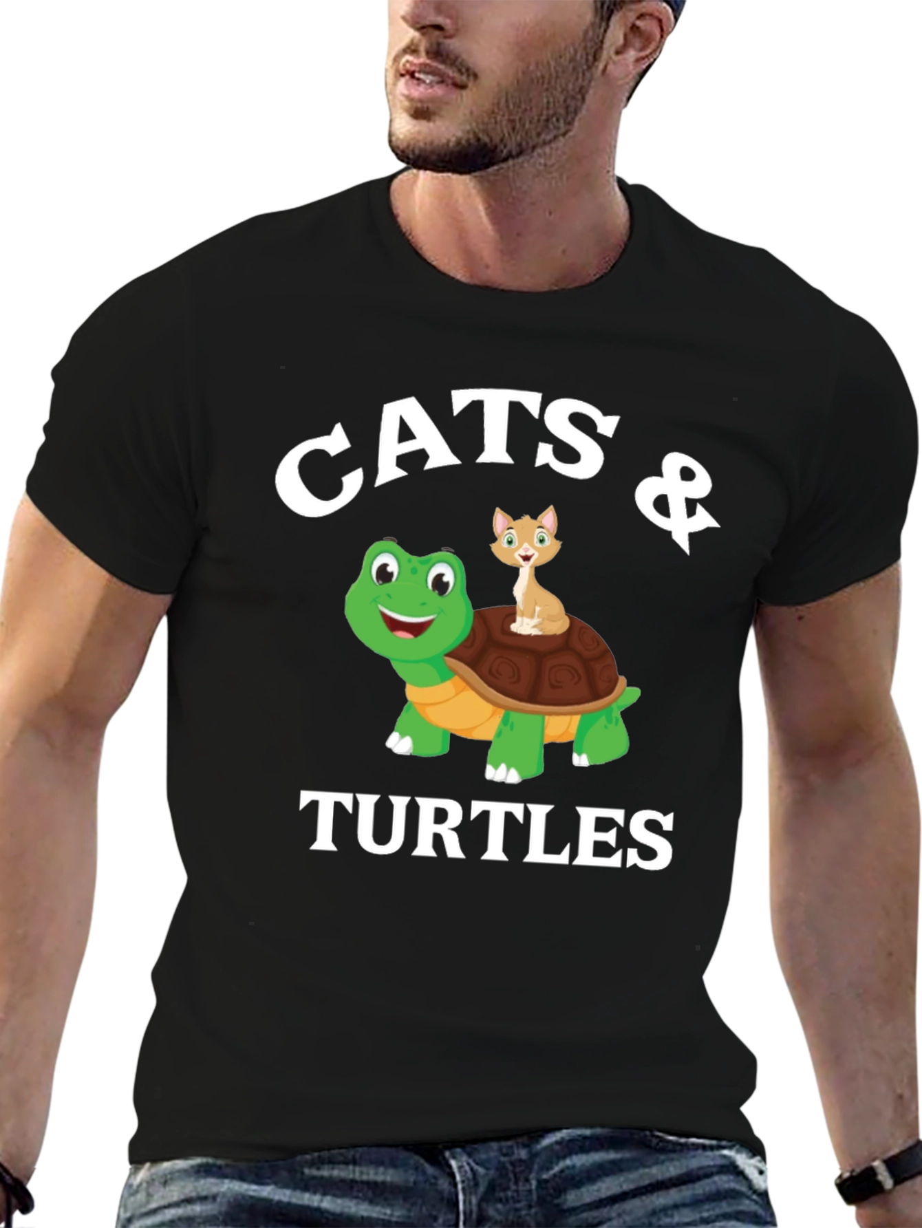 Cats & Turtles Graphic T-Shirt