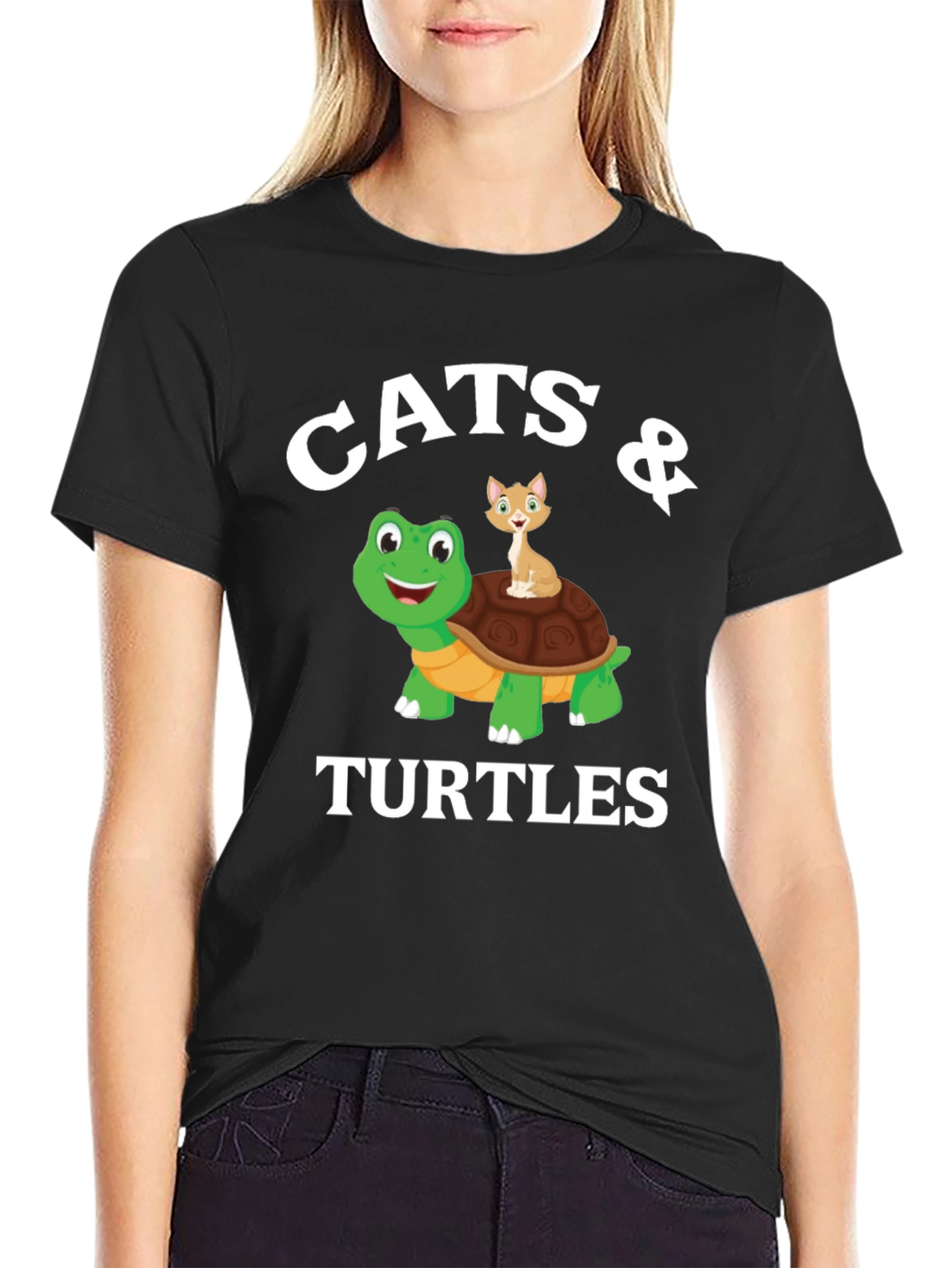 Cats & Turtles Graphic T-Shirt