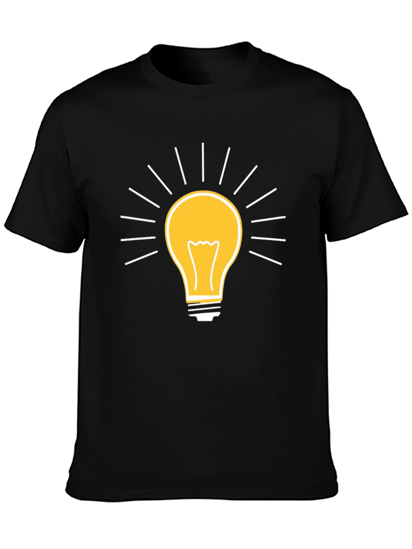 Creative Idea Light Bulb Graphic T-Shirt