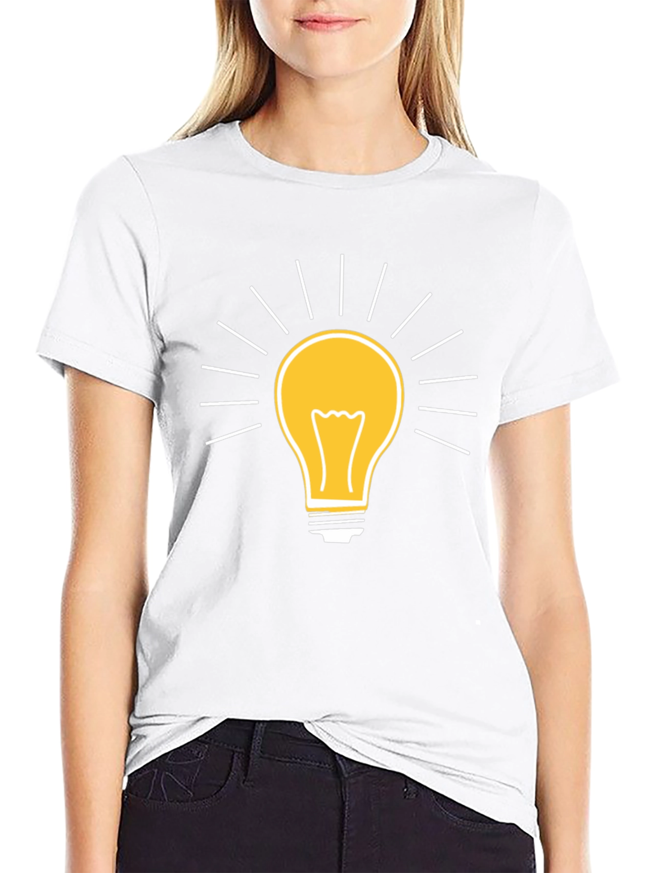 Creative Idea Light Bulb Graphic T-Shirt