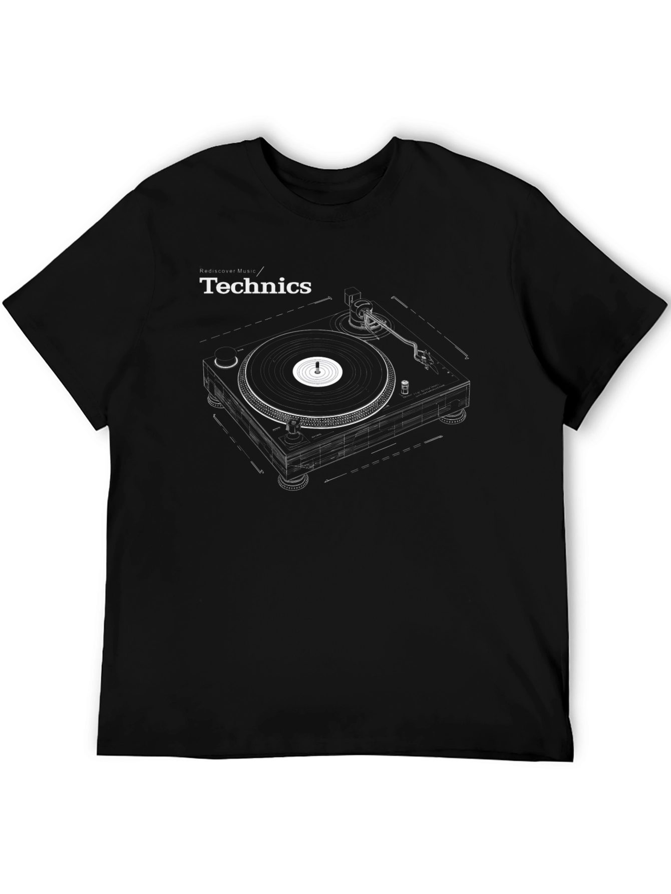 Technics Turntable Graphic T-Shirt - Retro DJ Tee