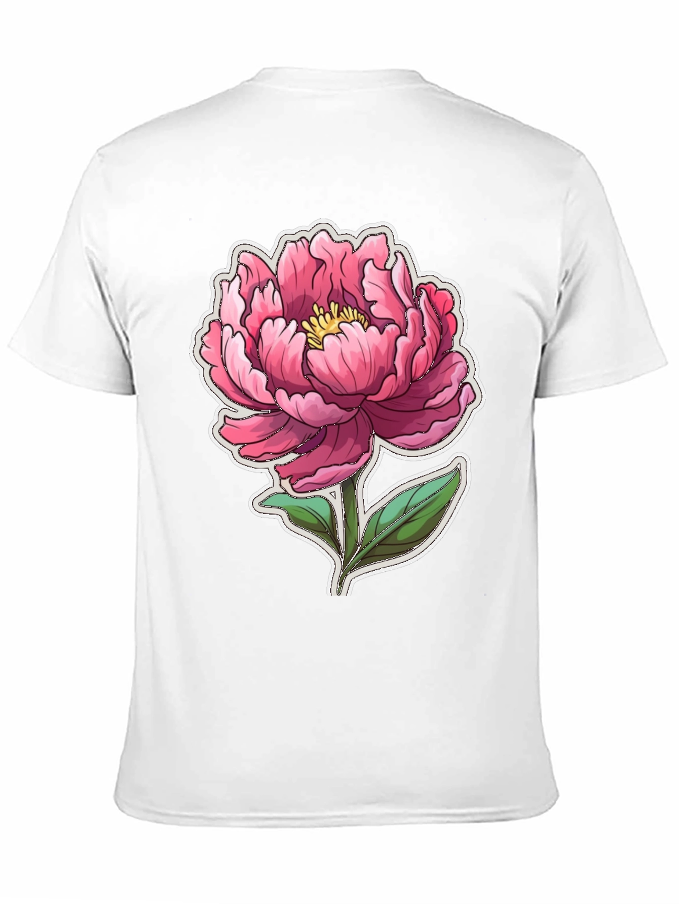 Floral Graphic Tee - Pink Peony Design